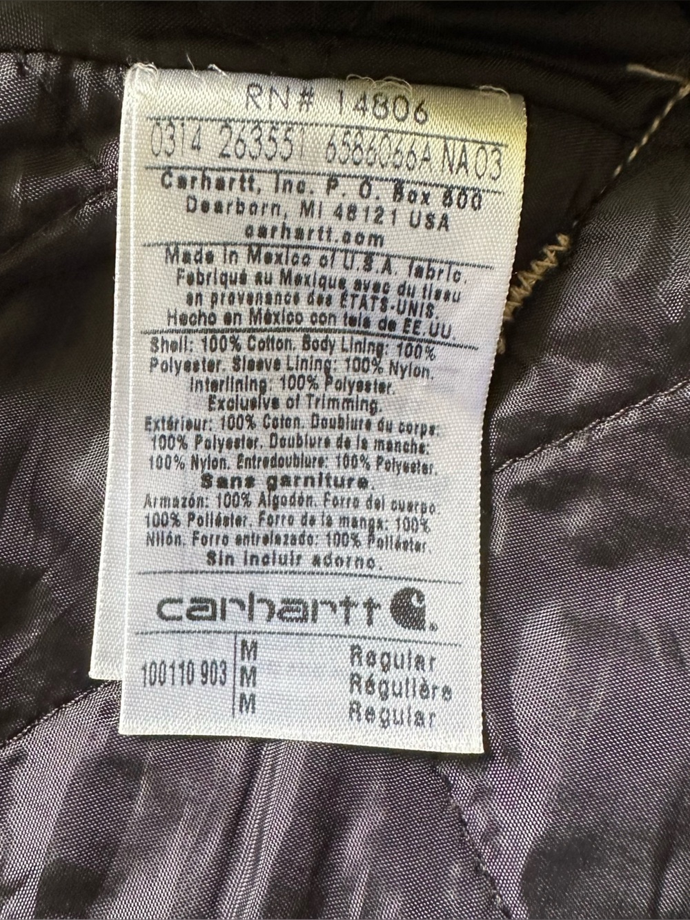 Carhartt Sandstone Rancher Coat Duck Canvas Quilted Lined Workwear 90’s Brown M - Picture 13 of 14